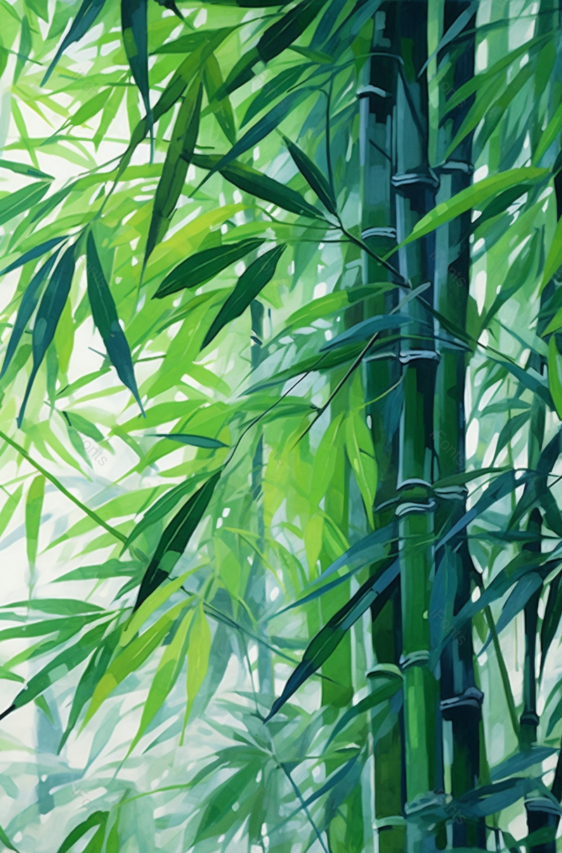 手绘茂盛竹林植物,插画/手绘图,插画/手绘图库,插画/手绘图下载,插画/手绘